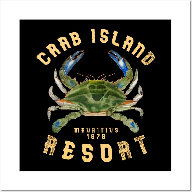 Crab Island Holiday Resort Souvenir Wall Art by Closeddoor